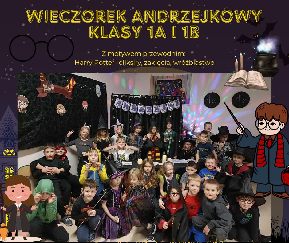 wieczorek andrzejkowy klasy 1a I 1B